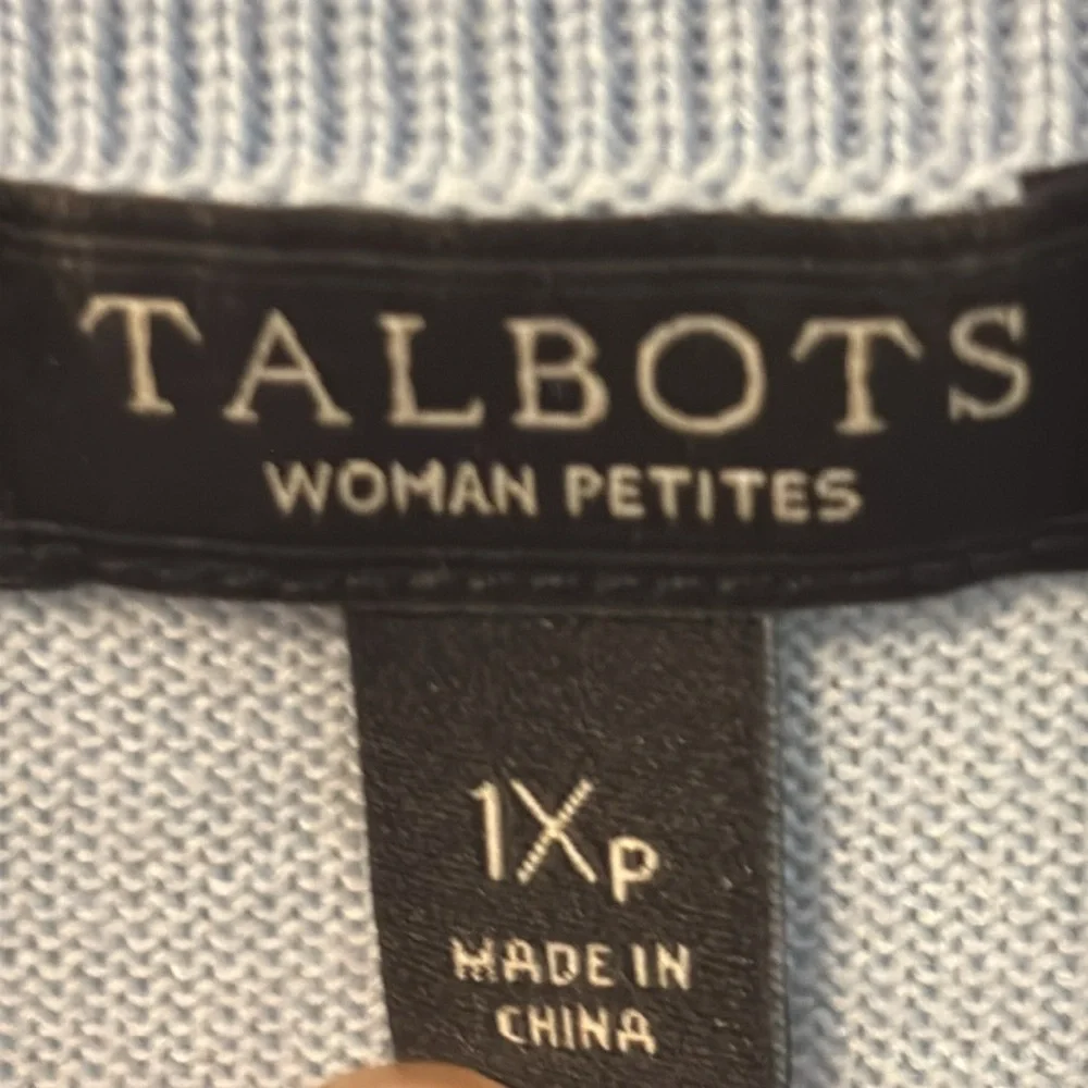 Talbots Soft Blue Knit Cardigan